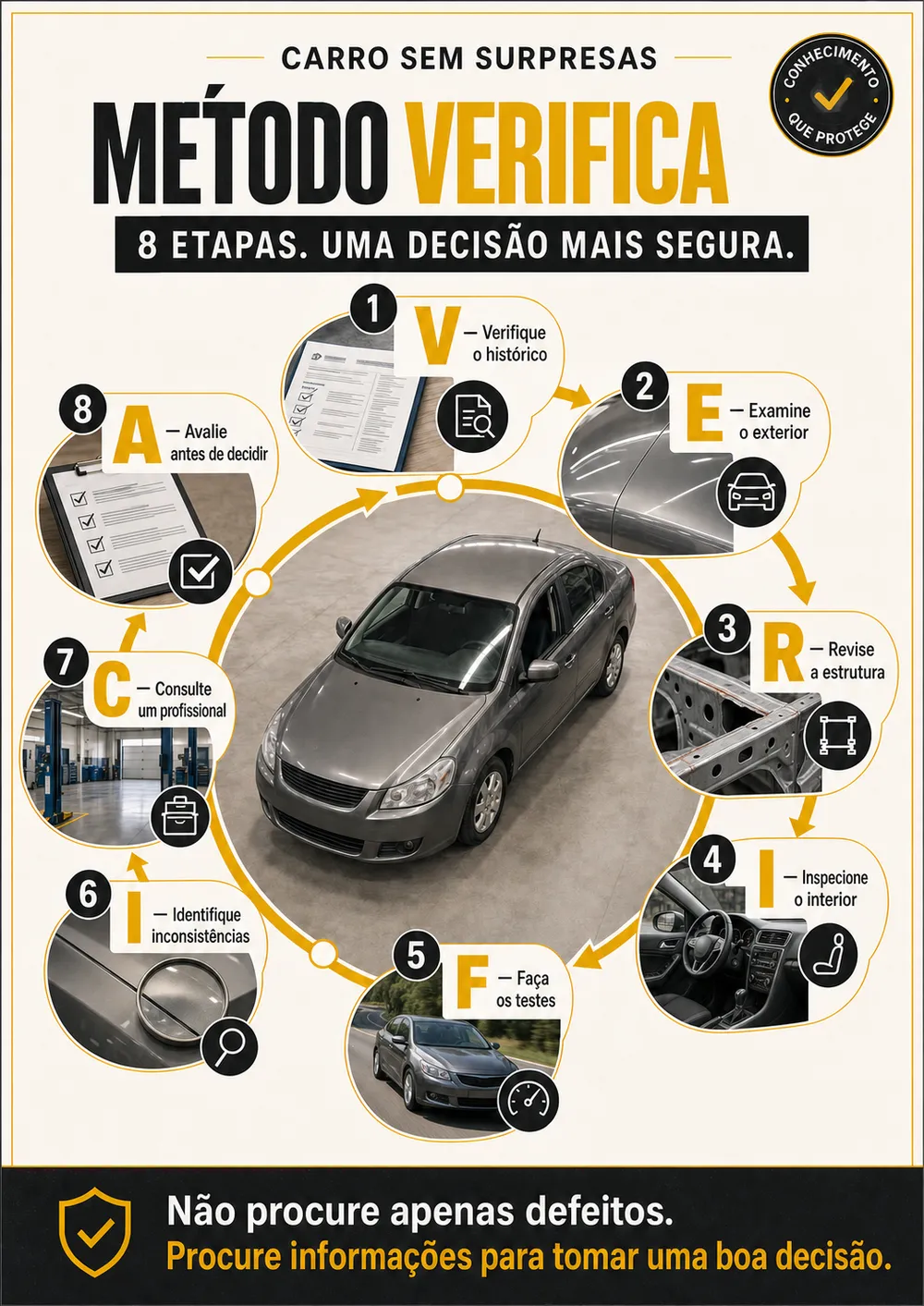 As 8 etapas do Método VERIFICA — V-E-R-I-F-I-C-A