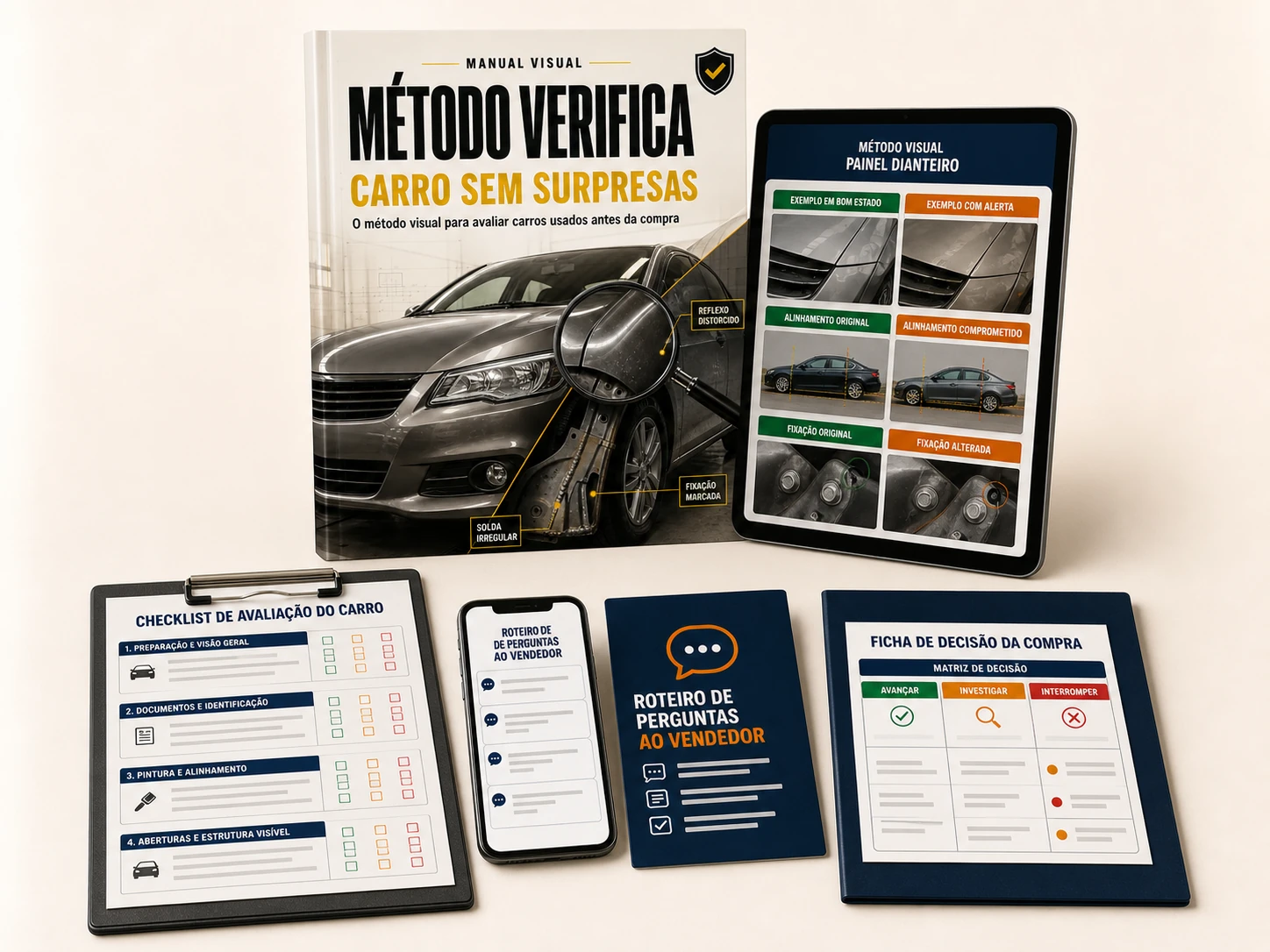 Método VERIFICA com Checklist de Avaliação, Roteiro de Perguntas ao Vendedor e Ficha de Decisão da Compra